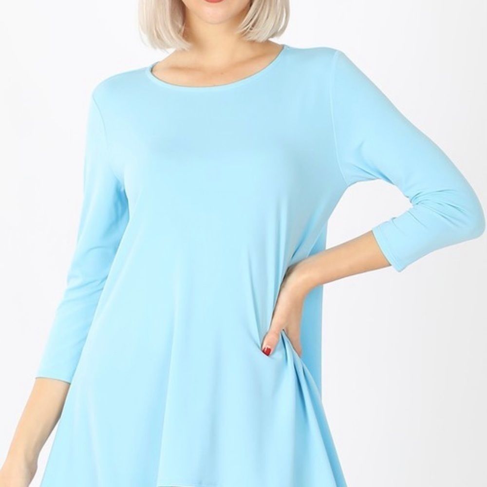 🔥ITY High low 3/4 sleeve top